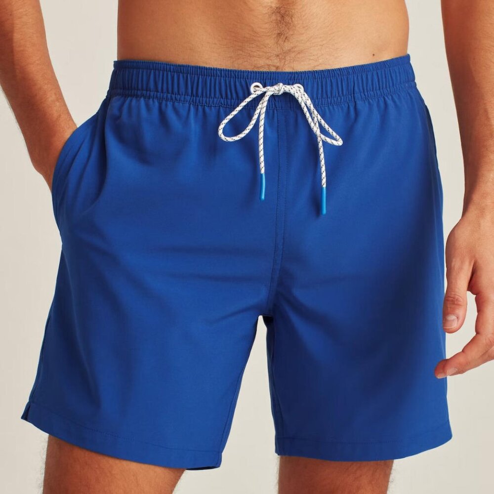 Bonobos Riviera Recycled Swim Trunks Shorts Men's Deep Blue Solid XXL New
